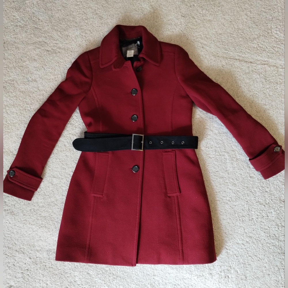 J. Crew Double Cloth Wool Blend Pea Coat